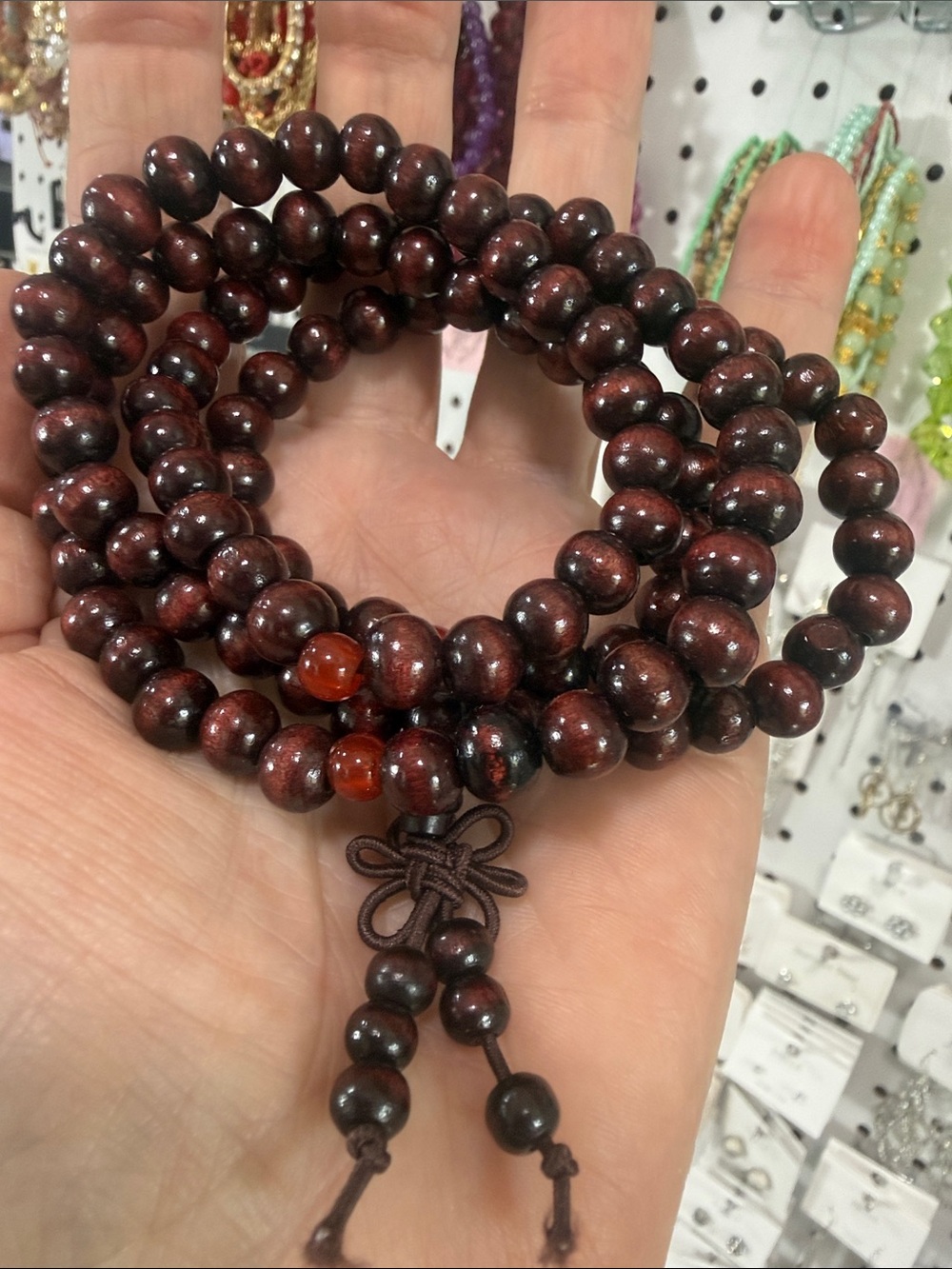 New in! Mala necklace/bracelet/prayer beads meditation calm  wood NEW